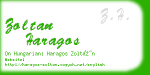 zoltan haragos business card